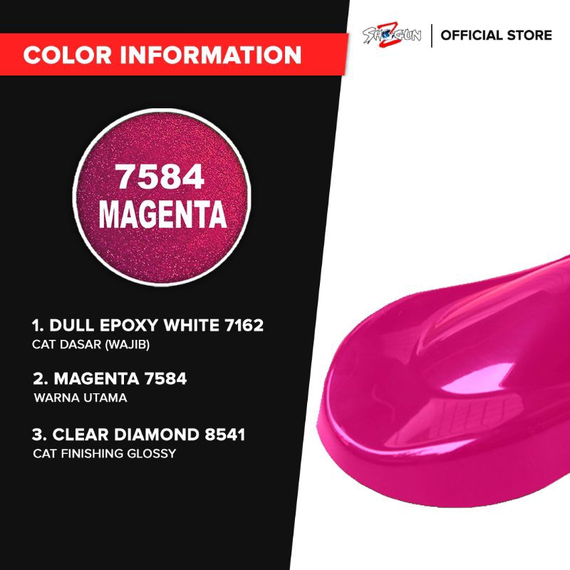 CAT SEMPROT DUCO SHOGUN Z 7584 MAGENTA SPRAY PAINT WARNA PINK TUA DEKO DECO TERBAIK