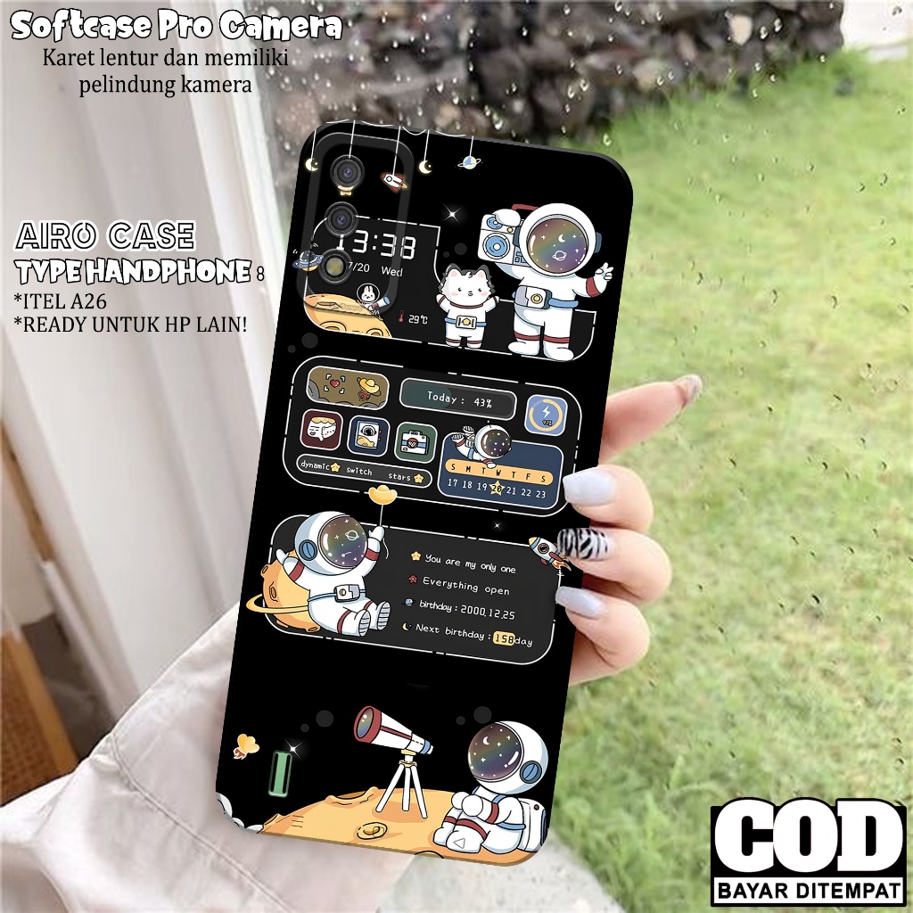 Case ITEL A26 - Softcase ITEL A26 - Fashion Case ASTRONOT - Casing ITEL A26 - Softcase Pro Camera - 