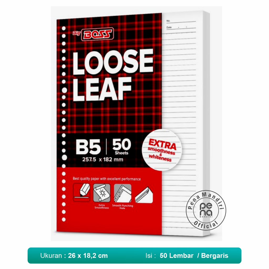 

Loose Leaf Big Boss B5 50 Garis