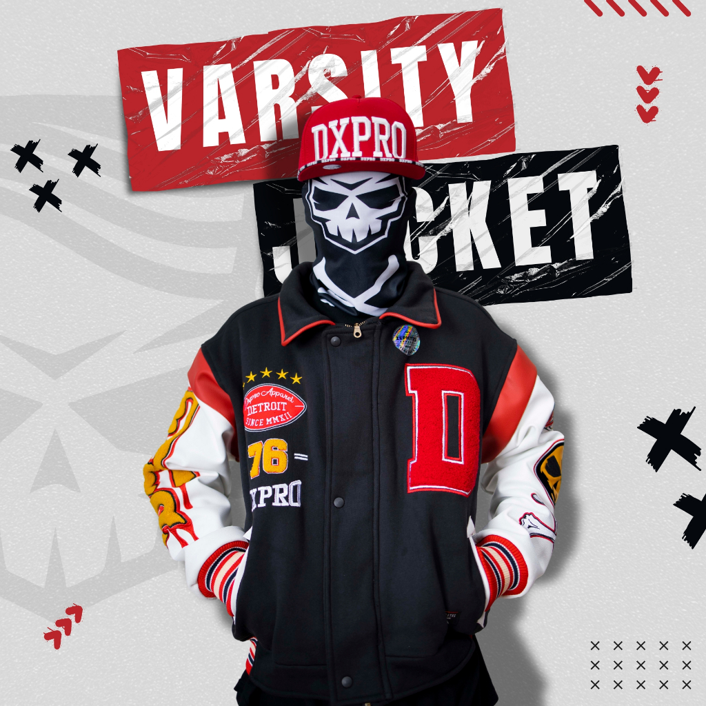 Varsity Jacket Detroit Towel Bordir Dxpro