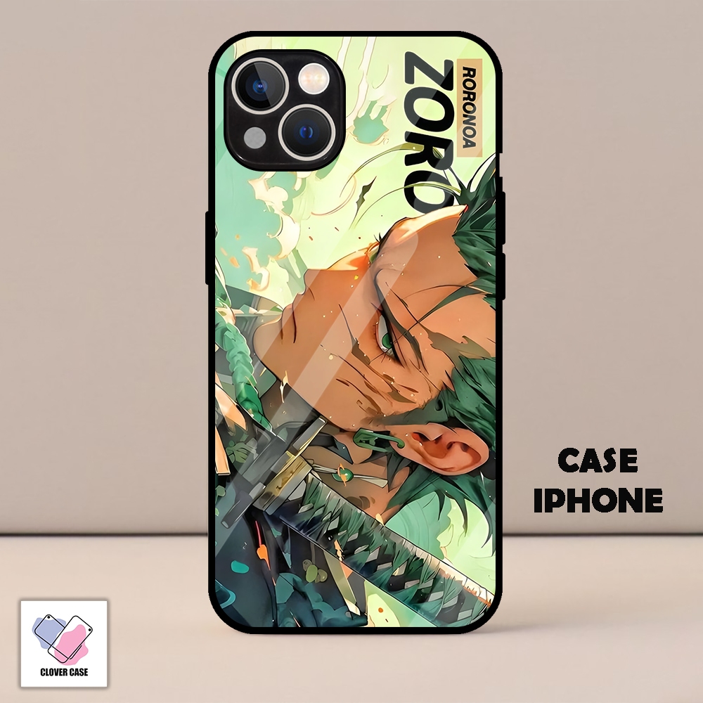 [AM75]  Case Glossy Case | IPHONE 13 | CASE KEKINIAN LUCU |  Casing Hp Kilau Motif ZORO