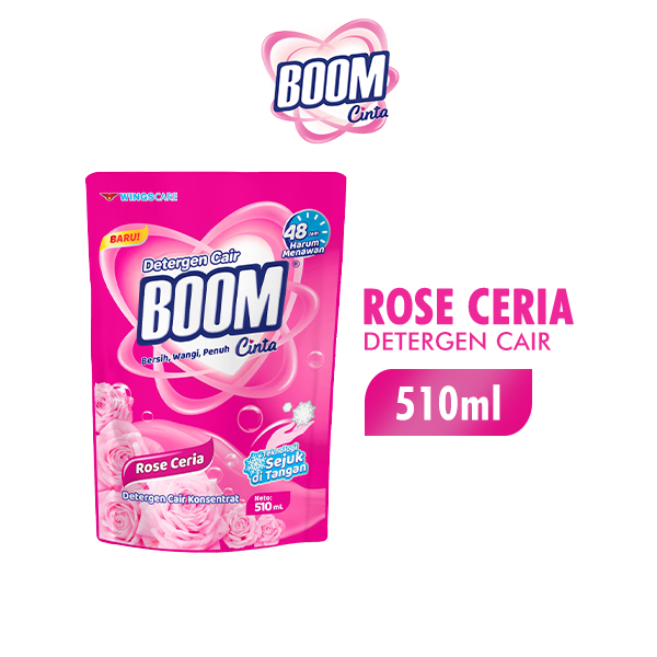 Boom Cinta Deterjen Cair Rose 510 Ml