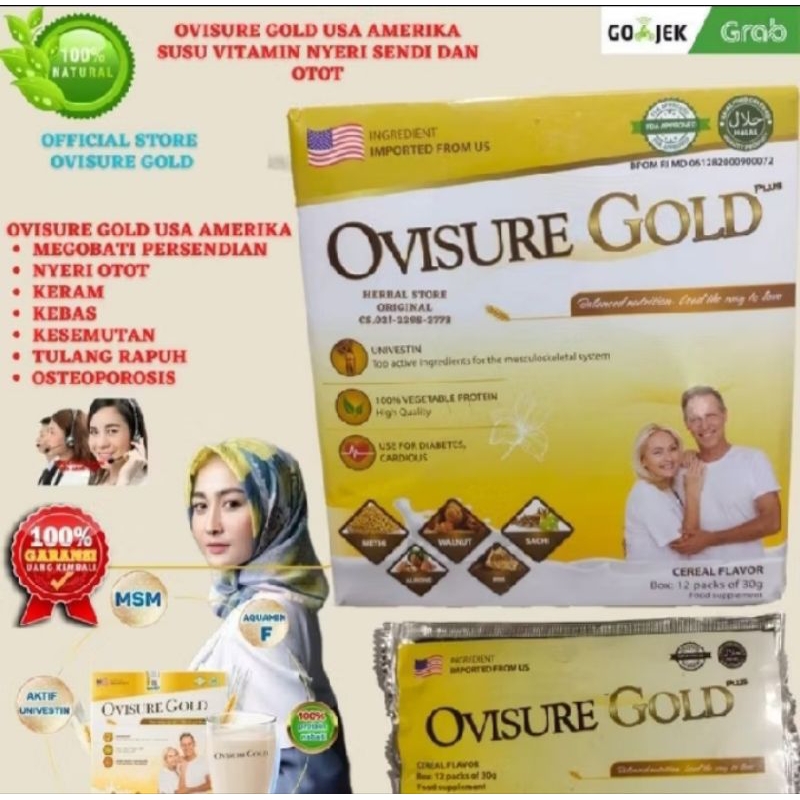 

OVISURE GOLD ASLI ORIGINAL MILK SUSU VITAMIN TULANG DAN SENDI NYERI OTOT KERAM KEBAS