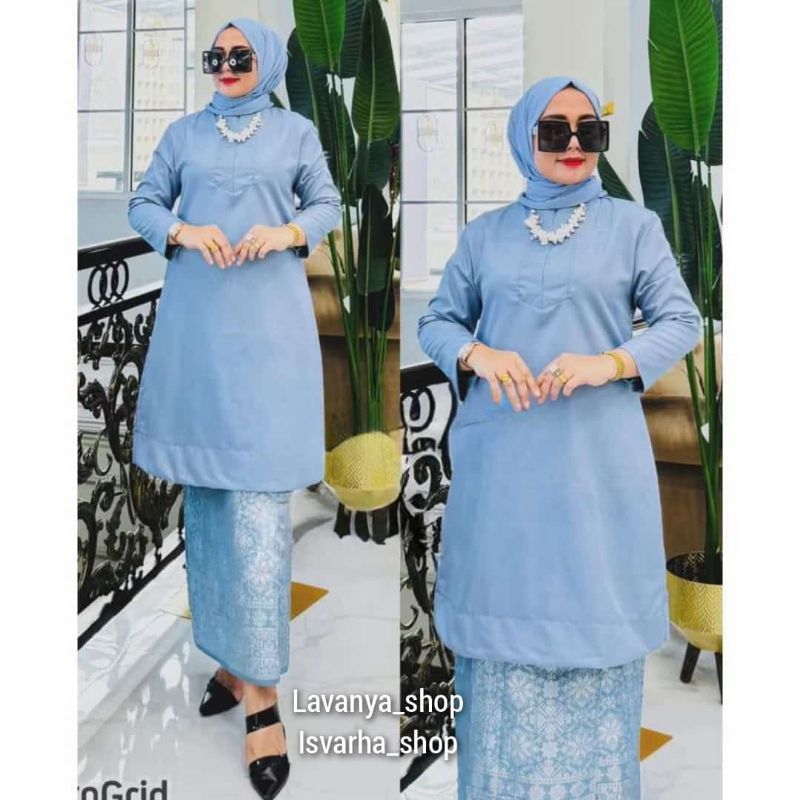 REAL PICT KEBAYA TOYOBO MALAYU - KEBAYA POLOS TOYOBO LONG TUNIK // KEBAYA BISA SERAGAMAN - KEBAYA MA