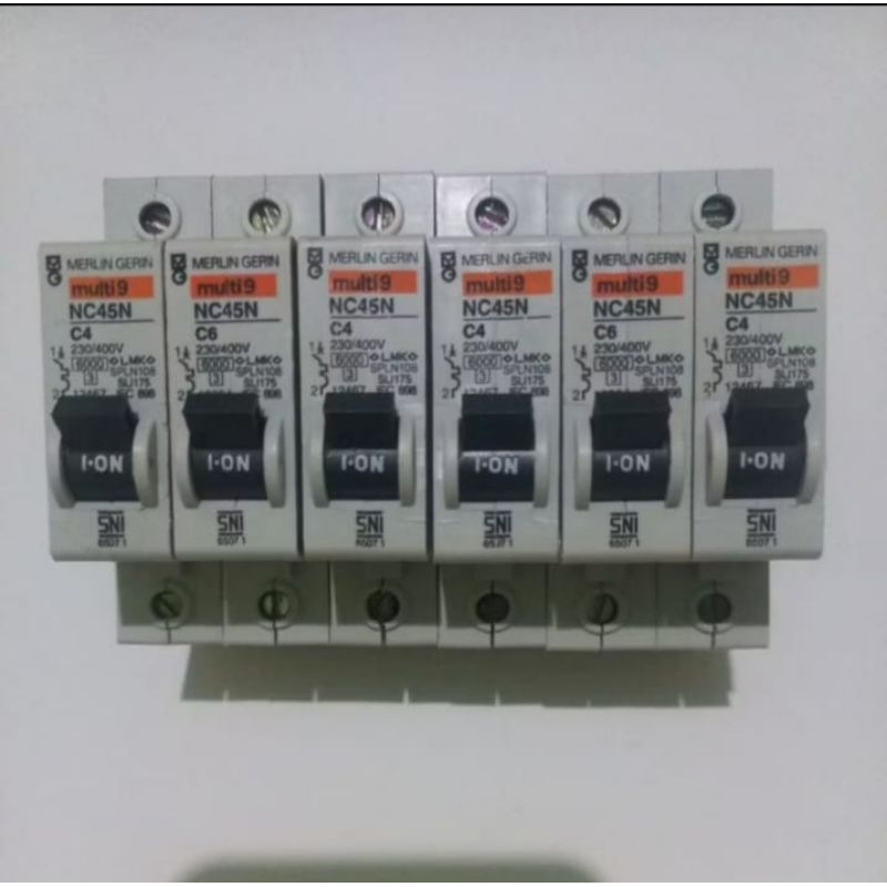 MCB Merlin gerin NC45N 1P 2A 4A 6A 10A 16A 20A 25A 32A 40A 50A original