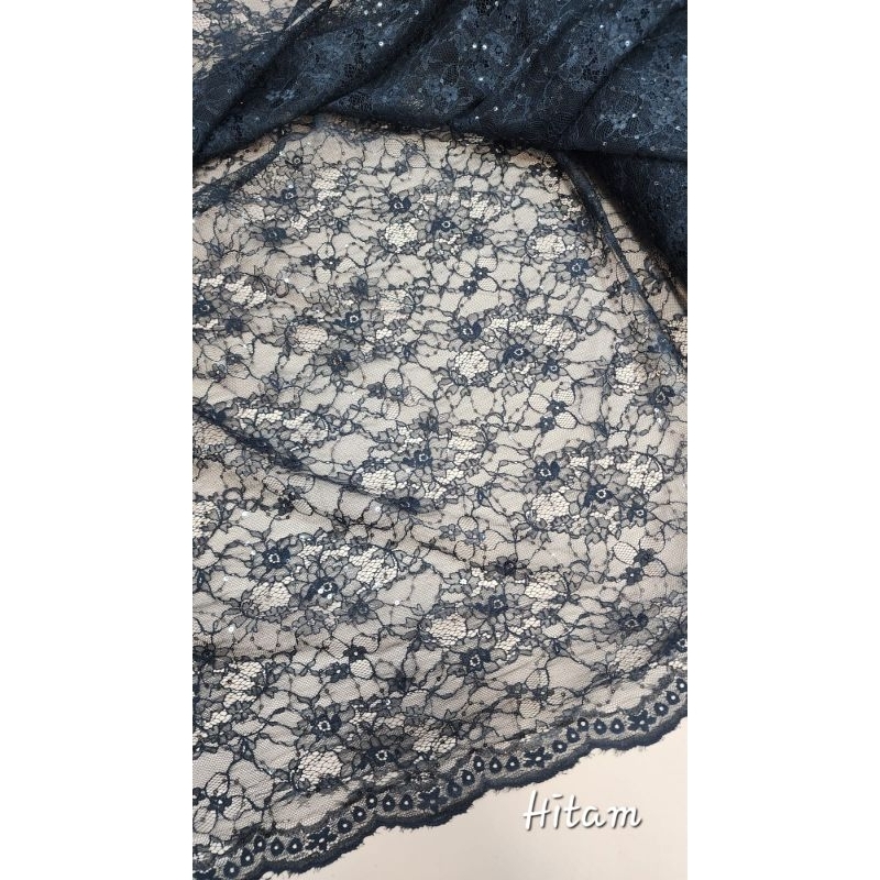 kain brokat chantily lace payet