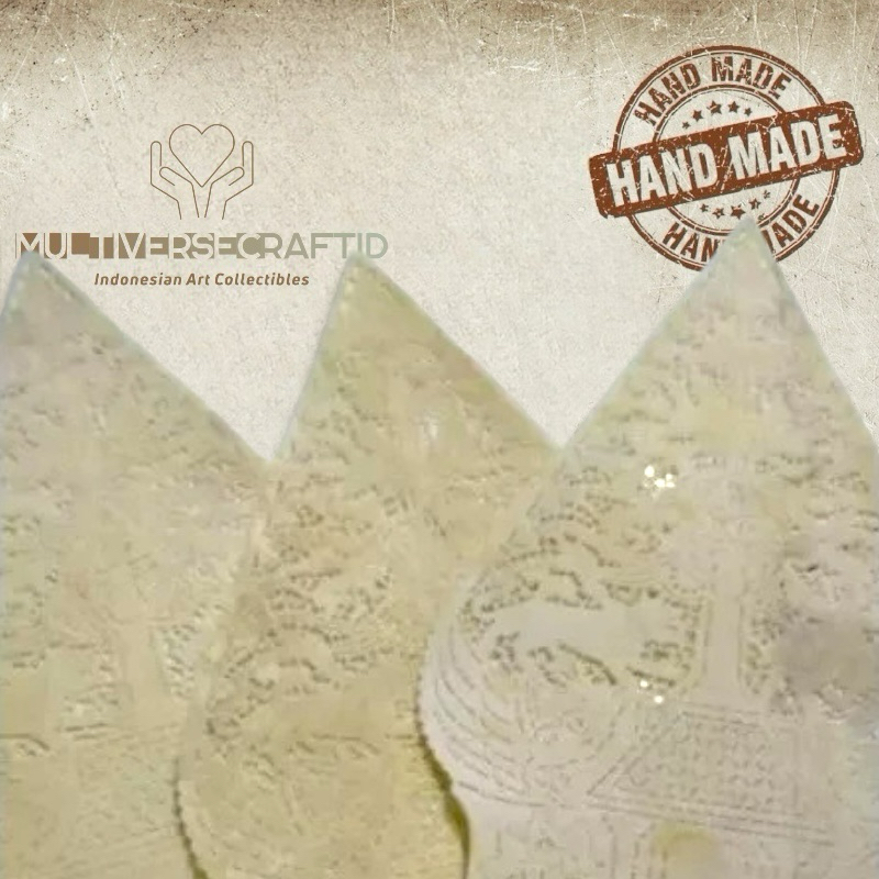 MULTIVERSECRAFTID Wayang Alusan Kulit Sapi Asli Putihan Gunungan Semua Ukuran Standar Dalang