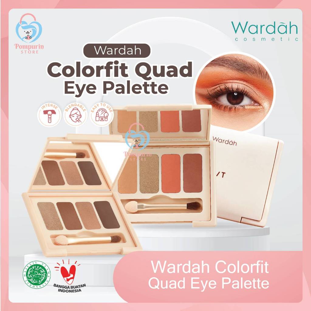 Wardah Colorfit Quad Eye Palette - Eyeshadow Pallete Wardah Colorfit Series Makeup Mata