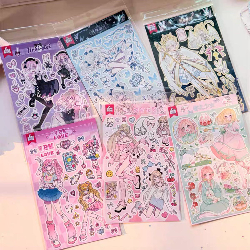 

sticker deco anime girl wk dekorasi stiker readystock B2030 B2704