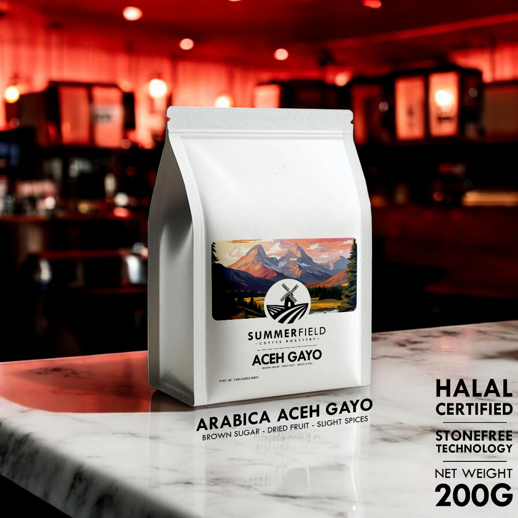 

Kopi Arabika Aceh Gayo 200G (Biji/Bubuk) Summerfield Premium Coffee