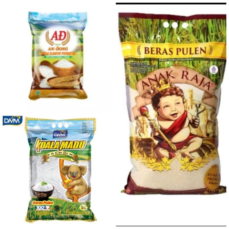 

beras premium 5kg | andong - anak raja - kowala madu