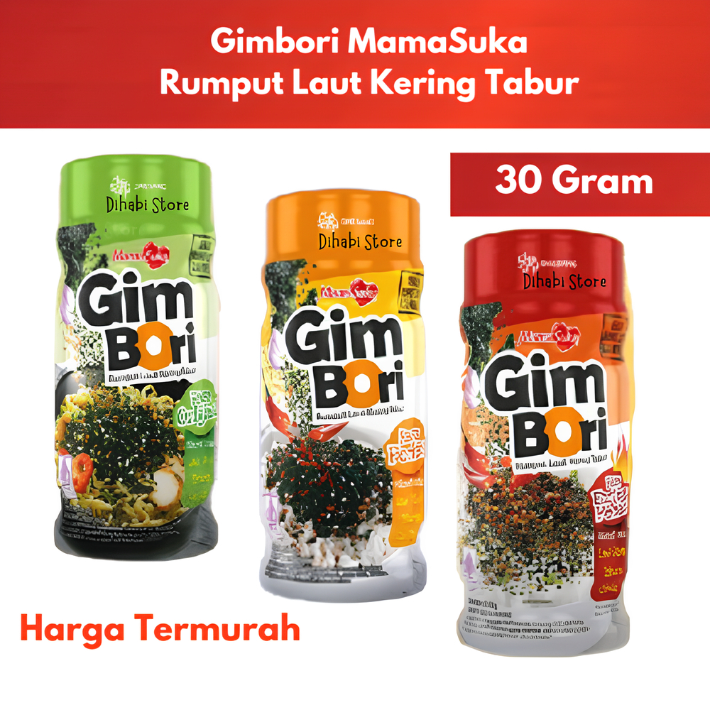 

Gimbori Mama Suka Rumput Laut Kering Tabur Gim Bori MamaSuka Nori 30 Gram Original , Pedas , Dan Ekstra Pedas