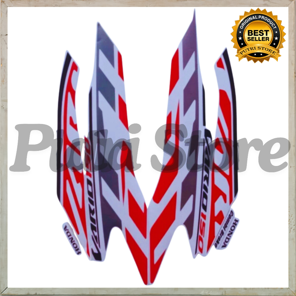 STIKER STRIPING HONDA VARIO 125 2020 2021 PUTIH MERAH LIST BODY VARIO 125 NEW 2021 CLICK