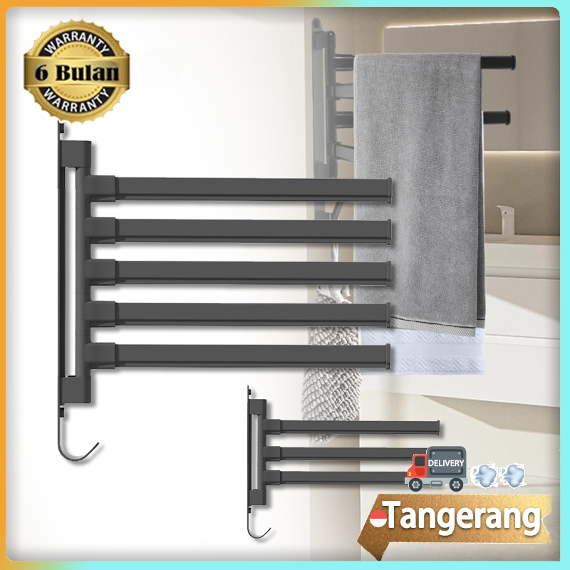 3/4/5 Susun Gantungan Baju Plastik Rak Gantungan Kamar Mandi Handuk Susun Lipat Anti Karat