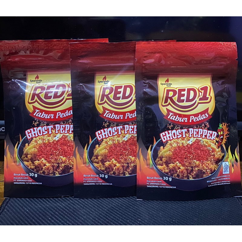 

READY!! RED1 Tabur Pedas Ghost Pepper 30 gram dpt 3pcs