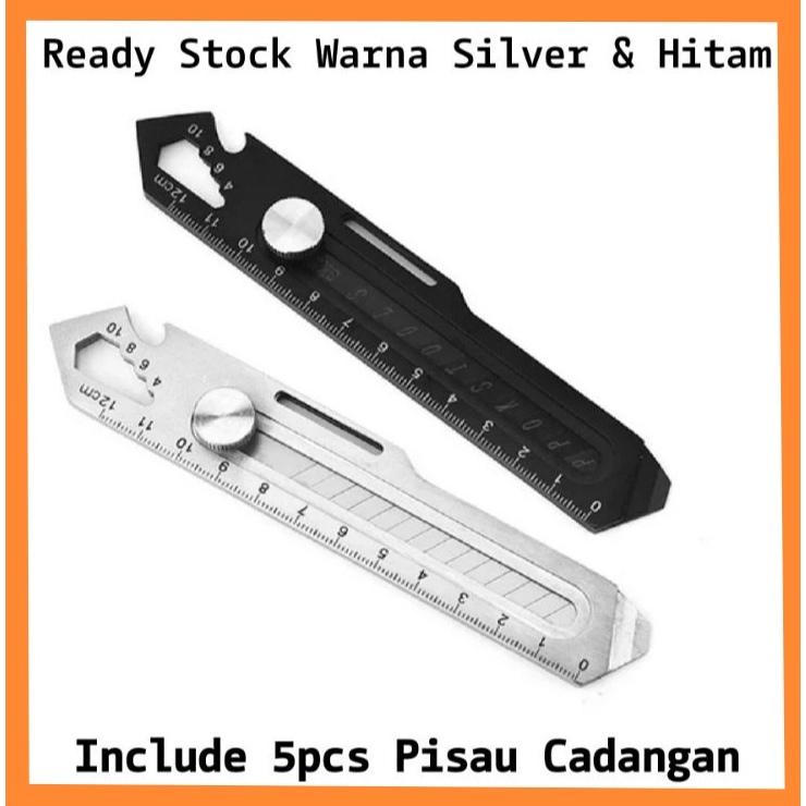 

Pisau Cutter Stainless stanless cuter pisau cutter stanless multifungsi 18mm tahan karat multifungsi