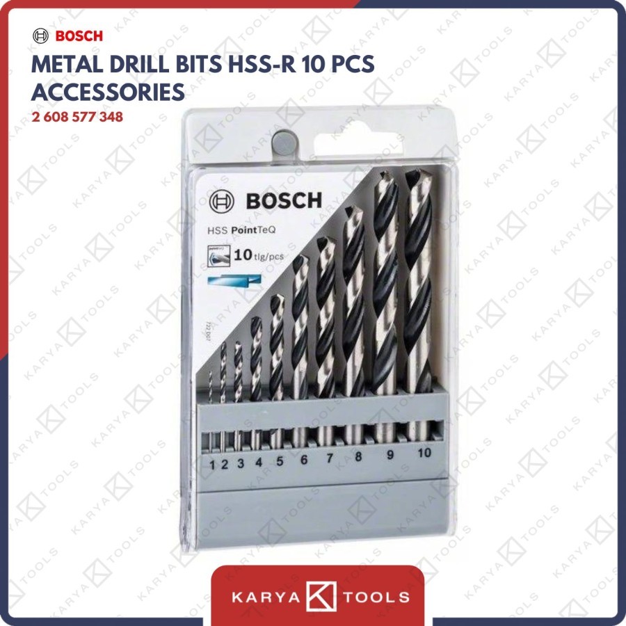 Bosch HSS Point TeQ Mata Bor Besi 10 Pcs 1 mm - 10 mm (348)