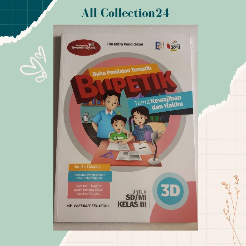 BUPETIK SD/MI Kelas 3 (Jilid 3D) K13 Penerbit Erlangga