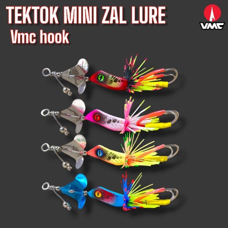 TEKTOK MINI ZAL LURE HOOK VMC. umpan casting gabus. lure casting gabusan.