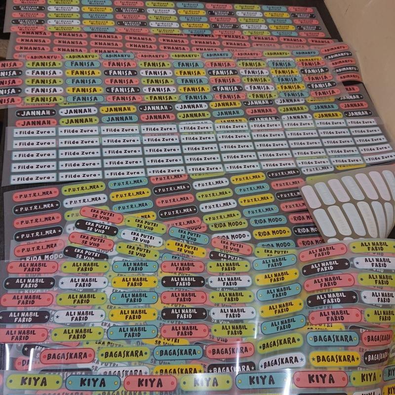 

Label nama Sticker nama seragam sekoloah anak pondok atau asrama