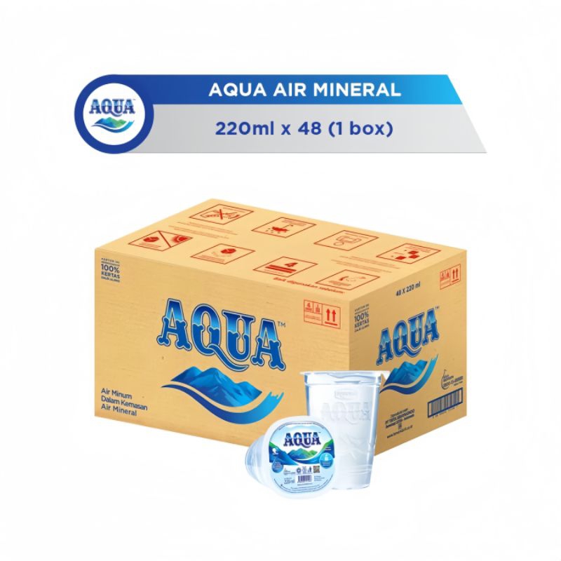 

AQUA Air Mineral 220ml x 48 cup (1 box)