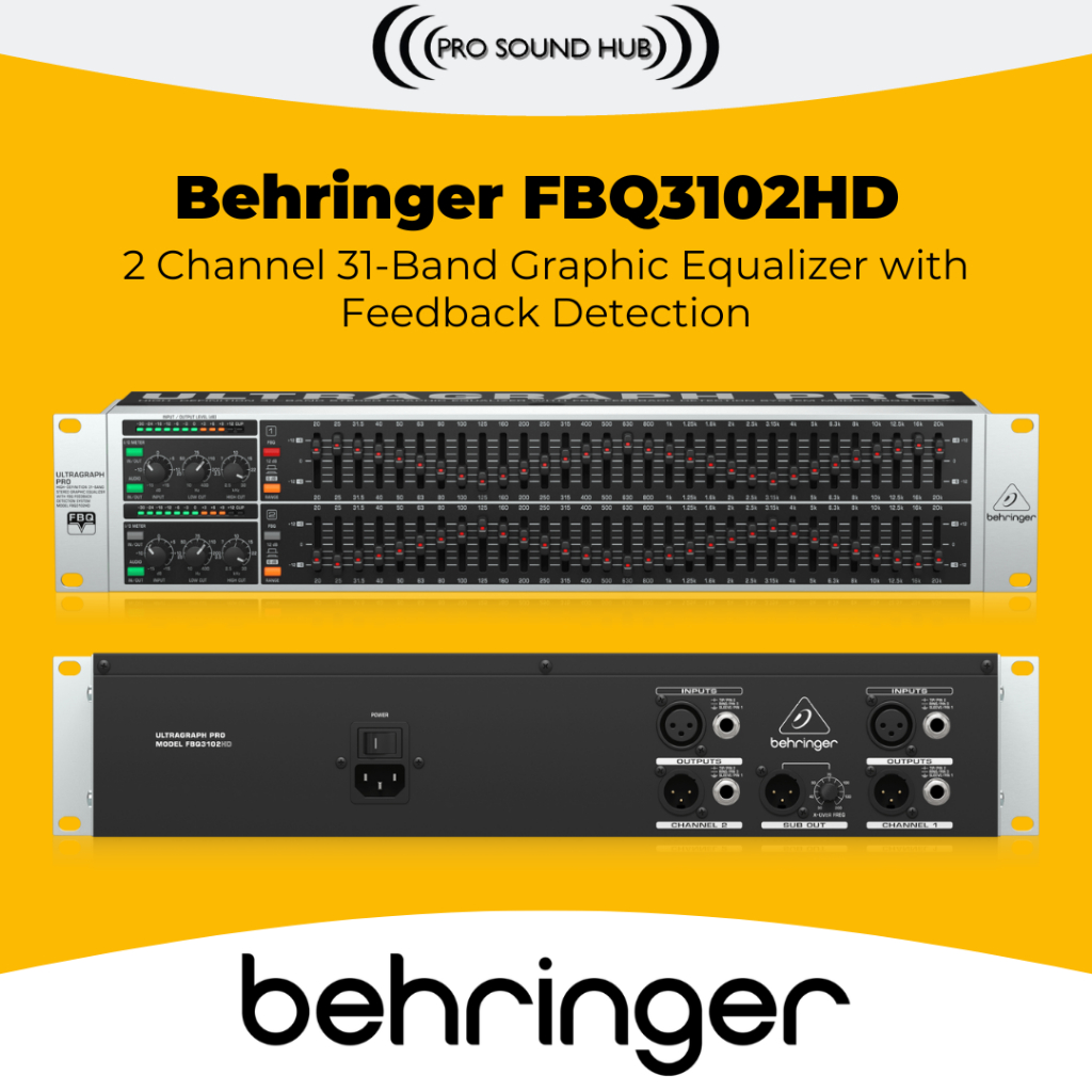 Behringer FBQ3102HD FBQ-3102 FBQ3102 3102 HD Graphic Equalizer 31 Band