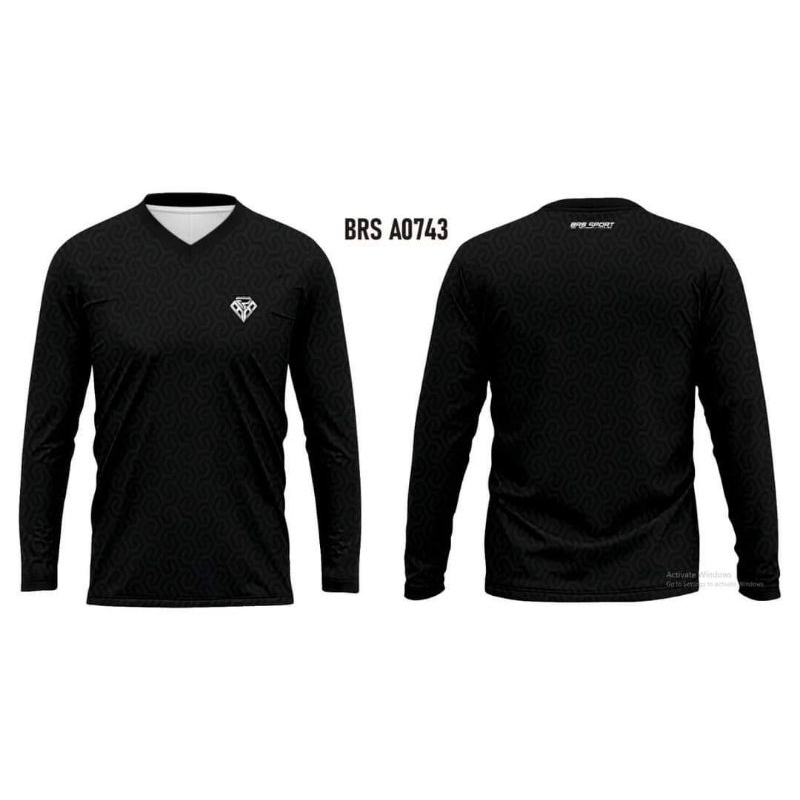 KAOS JERSEY LENGAN PANJANG POLOS KEREN FULL PRINTING KUALITAS PREMIUM