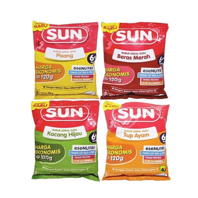 BUBUR BAYI  SUN EKONOMIS RASA SUSU PISANG 6th+ 120 g