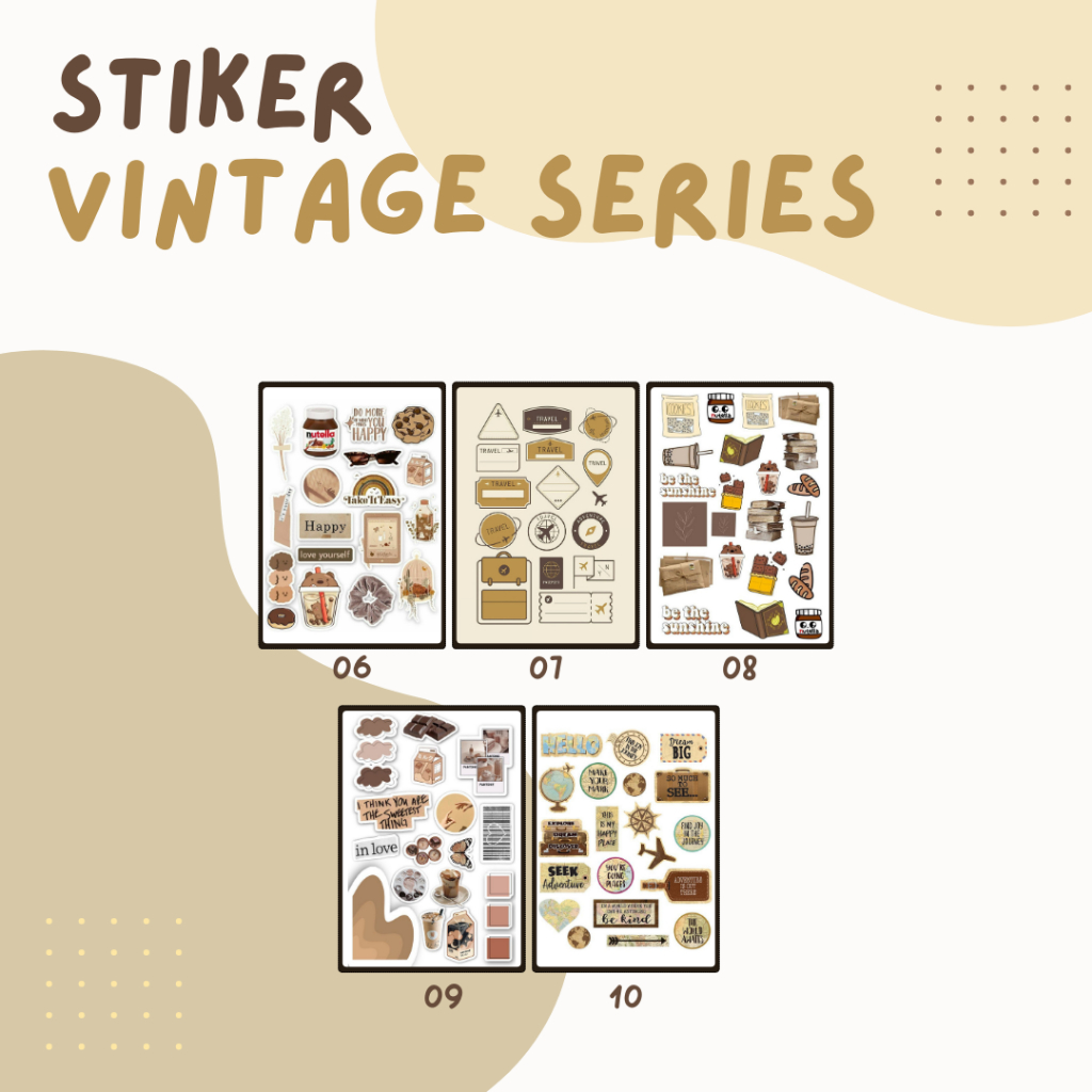 

STIKER PACK VINTAGE SERIES STIKER BUKU, HELM, TUMMBLR DLL