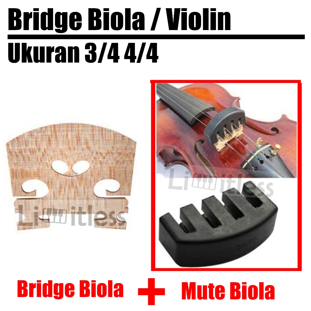 Bridge Biola 3/4 4/4 Bridge Violin 3/4 4/4 Jembatan Senar Biola / Violin