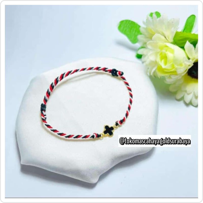 Gelang Emas Asli Bunga 8K 375% Tali Tridatu