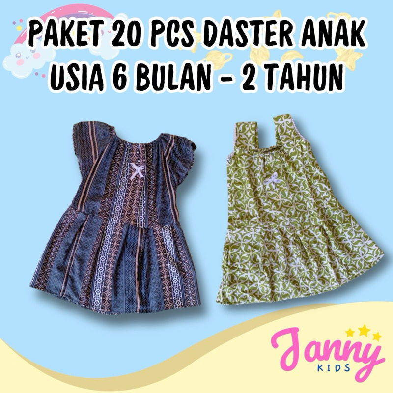 Paket Hemat Daster Anak 20pcs | Grosir Daster Anak | Daster Anak Kodian