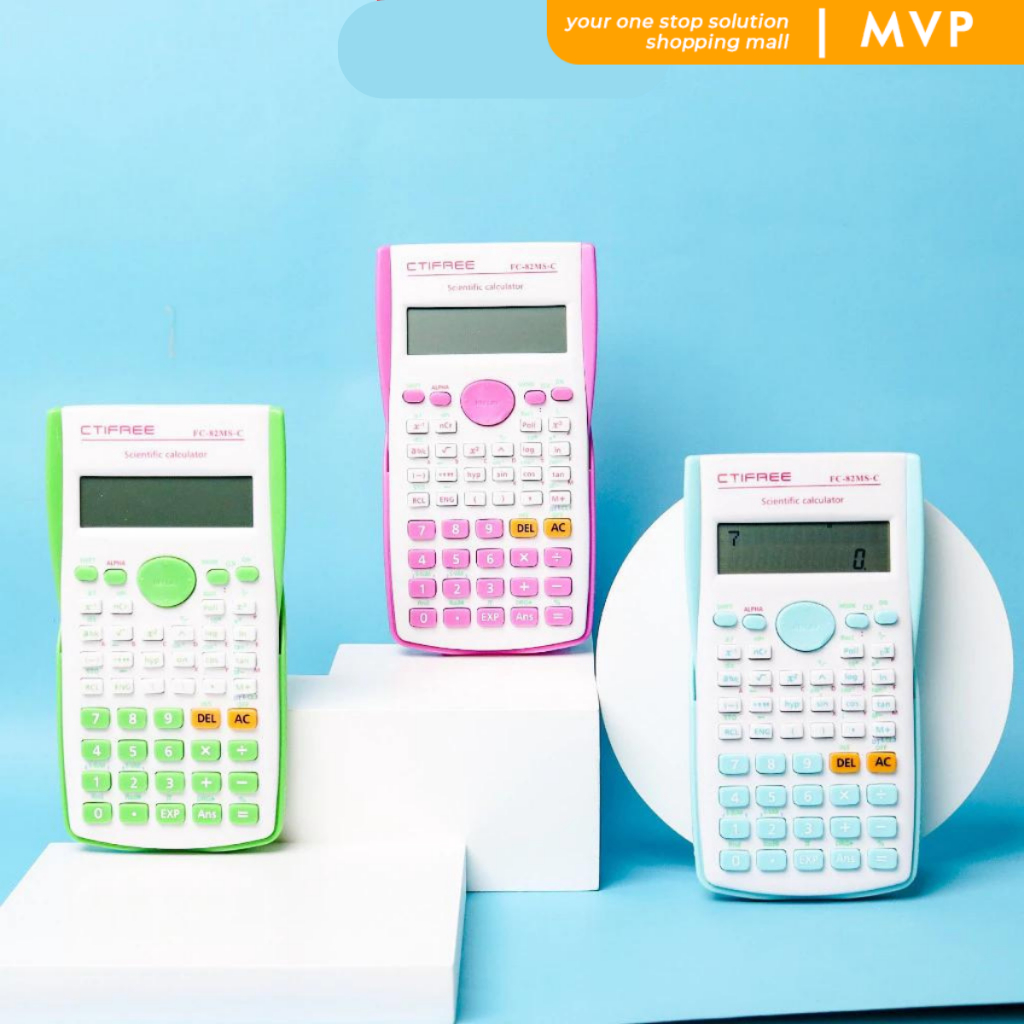 

MVP Kalkulator Scientific Ilmiah Calculator Color Sin Cos Tan Function 240 Fungsi