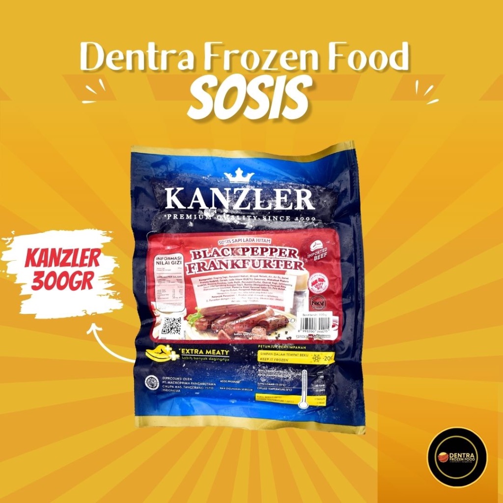

KANZLER BLACKPEPPER FRANKFURTER 300GR
