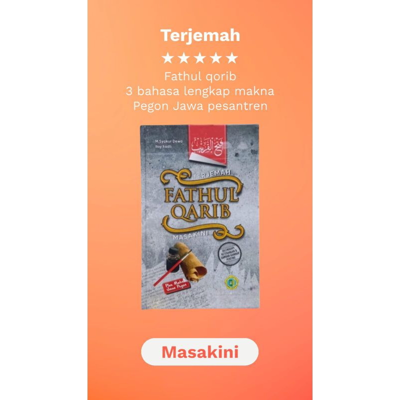 

terjemah fathul qorib masa kini lengkap dengan makna pegon jawa 3 bahasa lux - hard cover