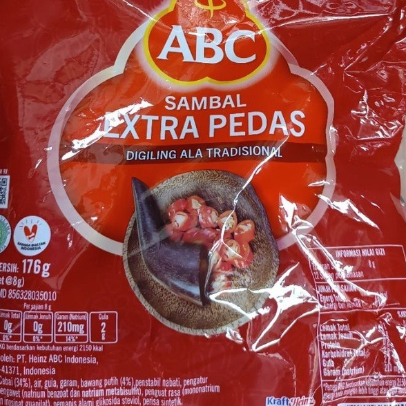 

[1pack] ABC Saus Sambal Extra Pedas 22sachet x 8gr
