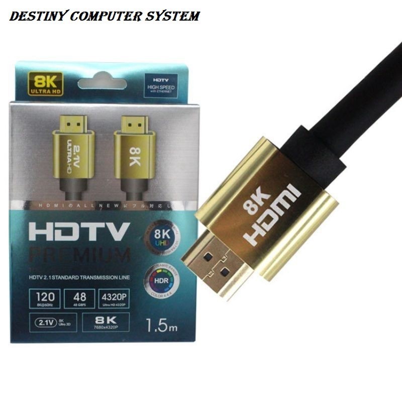 Kabel HDMI 1,5M 8K / Kabel HDMI 8K 1.5 Meter