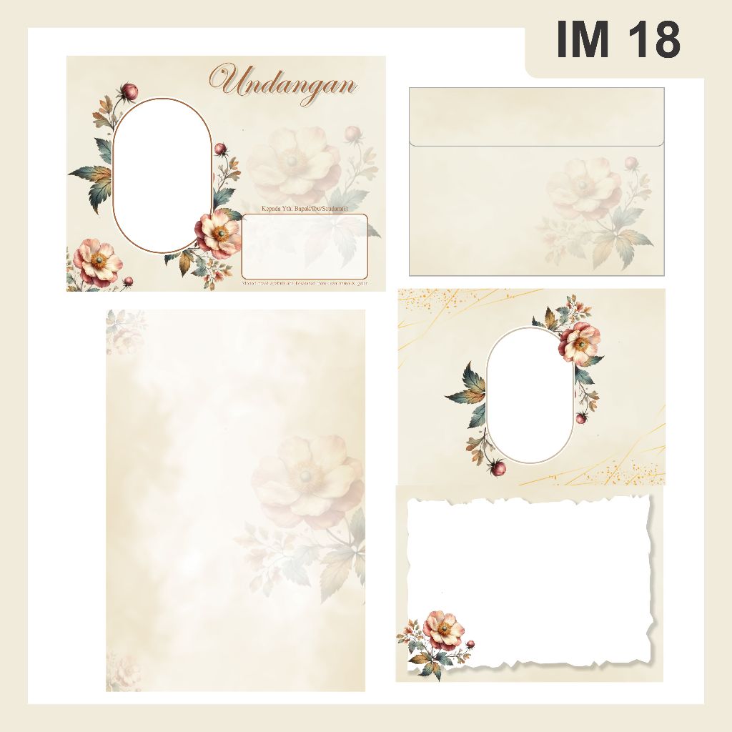 Blangko Indomedia IM 18 Blangko Undangan Pernikahan (blangko kosong), Elegan, Terkini, dan Cepat.