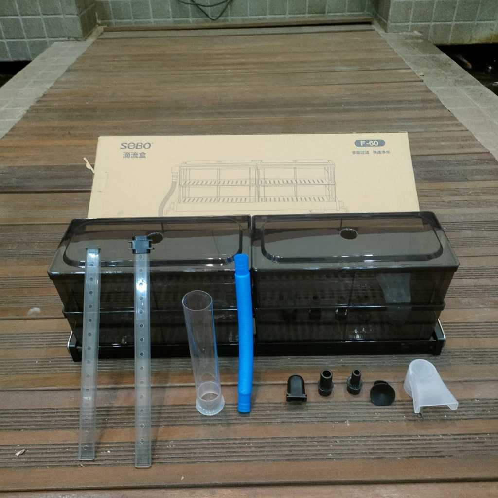 SOBO F60 BOX TOP FILTER 55-80CM TRICKLE AQUARIUM ATAS 2 SUSUN F 60