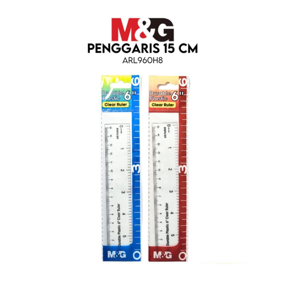 

Penggaris Plastik M&G Durable Plastik 15cm 6 Inch #ARL960H8 Clear Ruler Durable Plastic SHABG