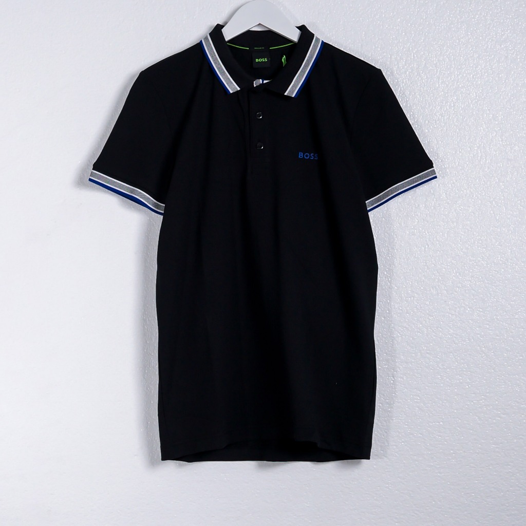 Kaos HUGO BOSS PADDY WHITE BLUE BLACK POLO 100% ORIGINAL