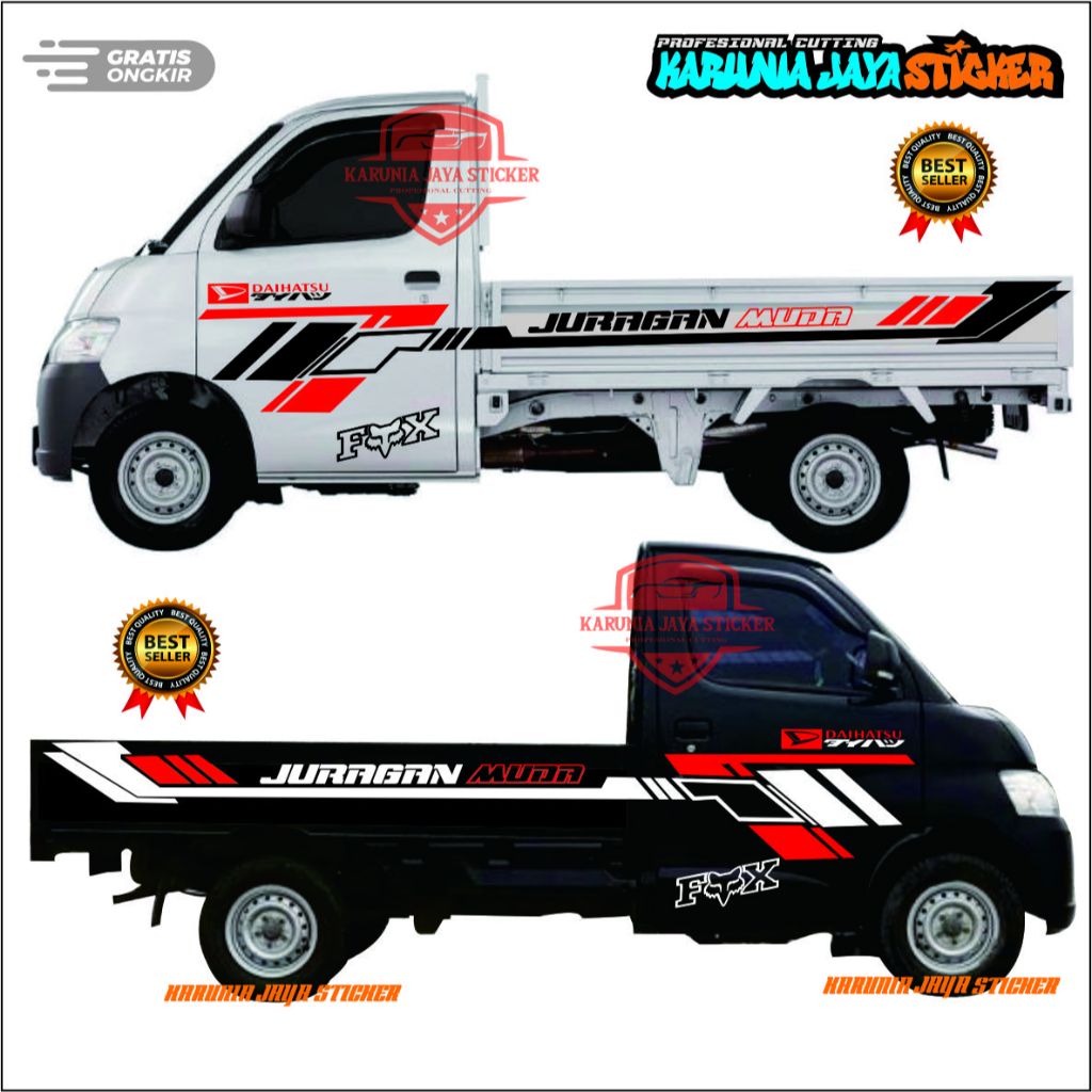 Stiker Cutting Mobil Pickup Grandmax Stiker Striping List Grandmax Stiker Variasi Bodi Samping Picku