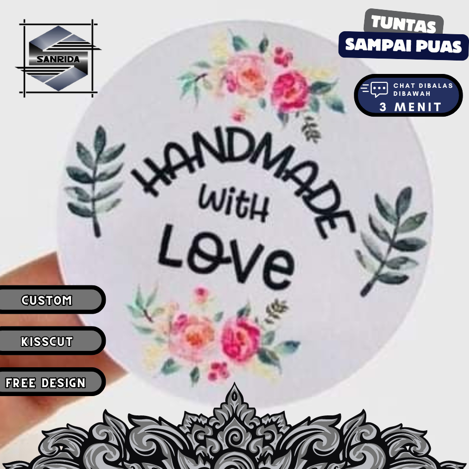 

CETAK STIKER SANRIDA CHROMO BULAT LABEL NAMA MAKANAN STICKER TOPLES KEMASAN BOTOL MINUMAN CUSTOM