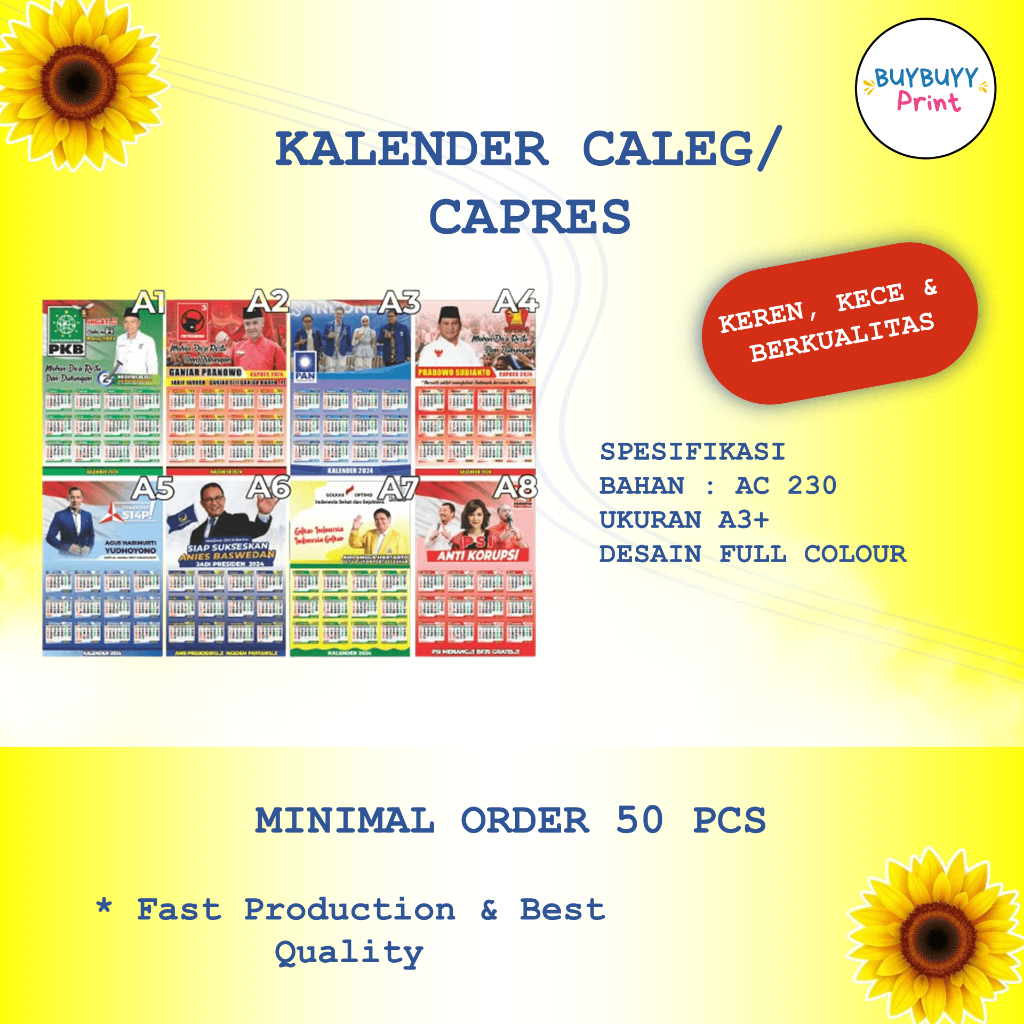 

KALENDER CALEG, KALENDER CAPRES, KALENDER 2024, KALENDER A3 - CETAK KALENDER PEMILU 2024 TERMURAH