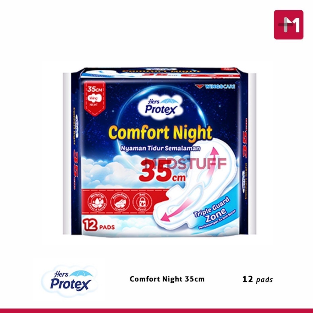 Protex Comfort Night 35cm isi 12s 50237 Pembalut Protex Pembalut Hers Protex Pembalut Wanita Protex