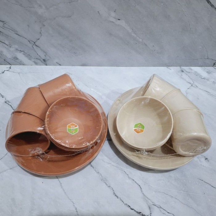 Piring mangkok gelas set pelastik piring set syafira