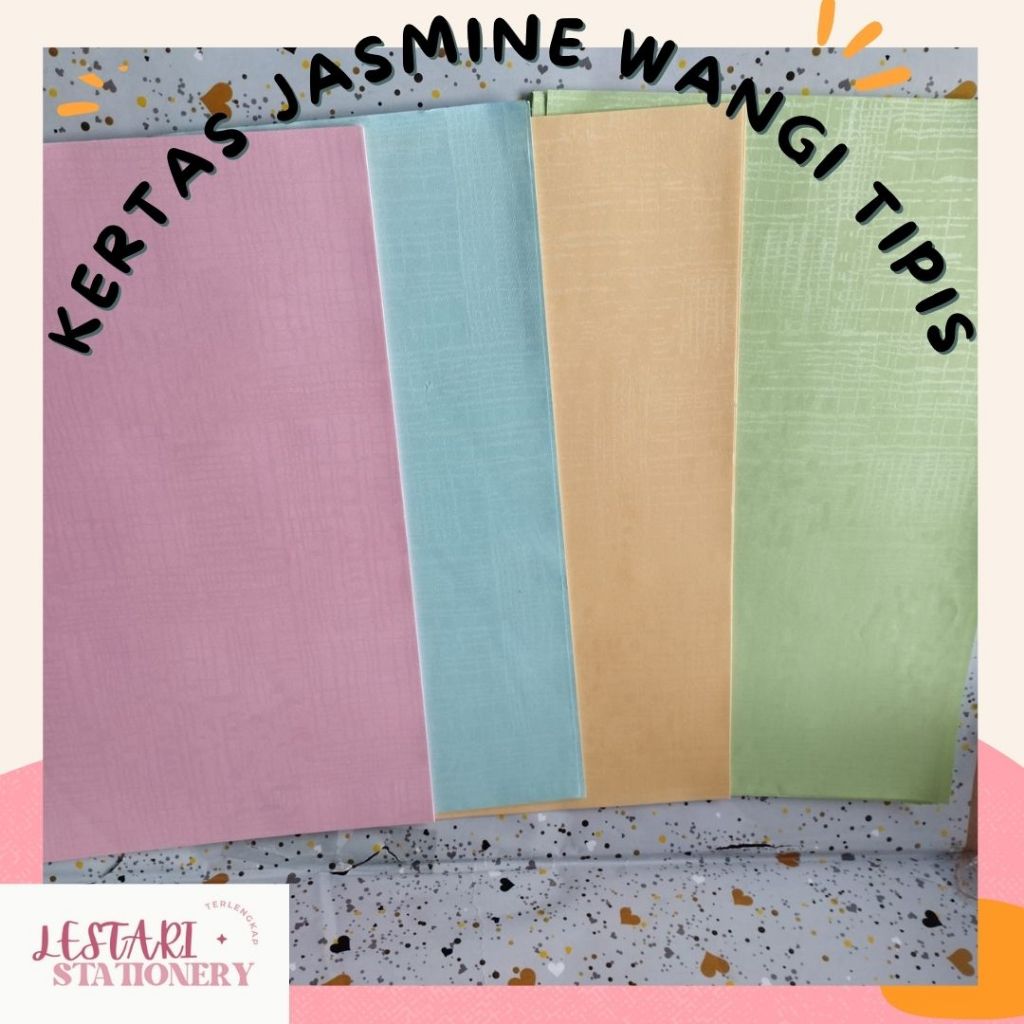 

Kertas Jasmine wangi Tipis F4 | Kertas wangi tipis | Lestari Stationery