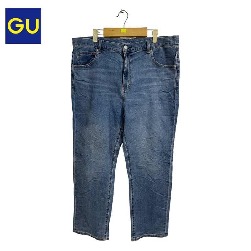 Celana Panjang Jeans Pria Cowok Reguler Fit Brand GU UNIQLO Original Preloved