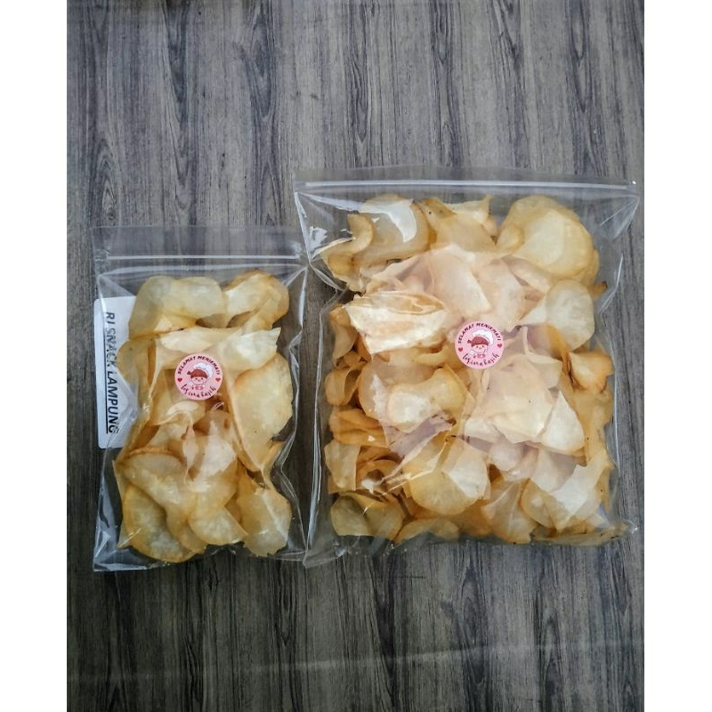 

Keripik Singkong Asin Gurih Oleh Oleh Lampung (50g, 200)