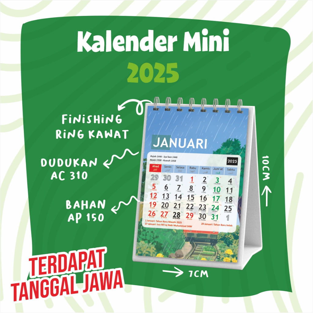 

Kalender Meja Mini 2025 | Kalender Aesthetic | Souvenir Unik Murah